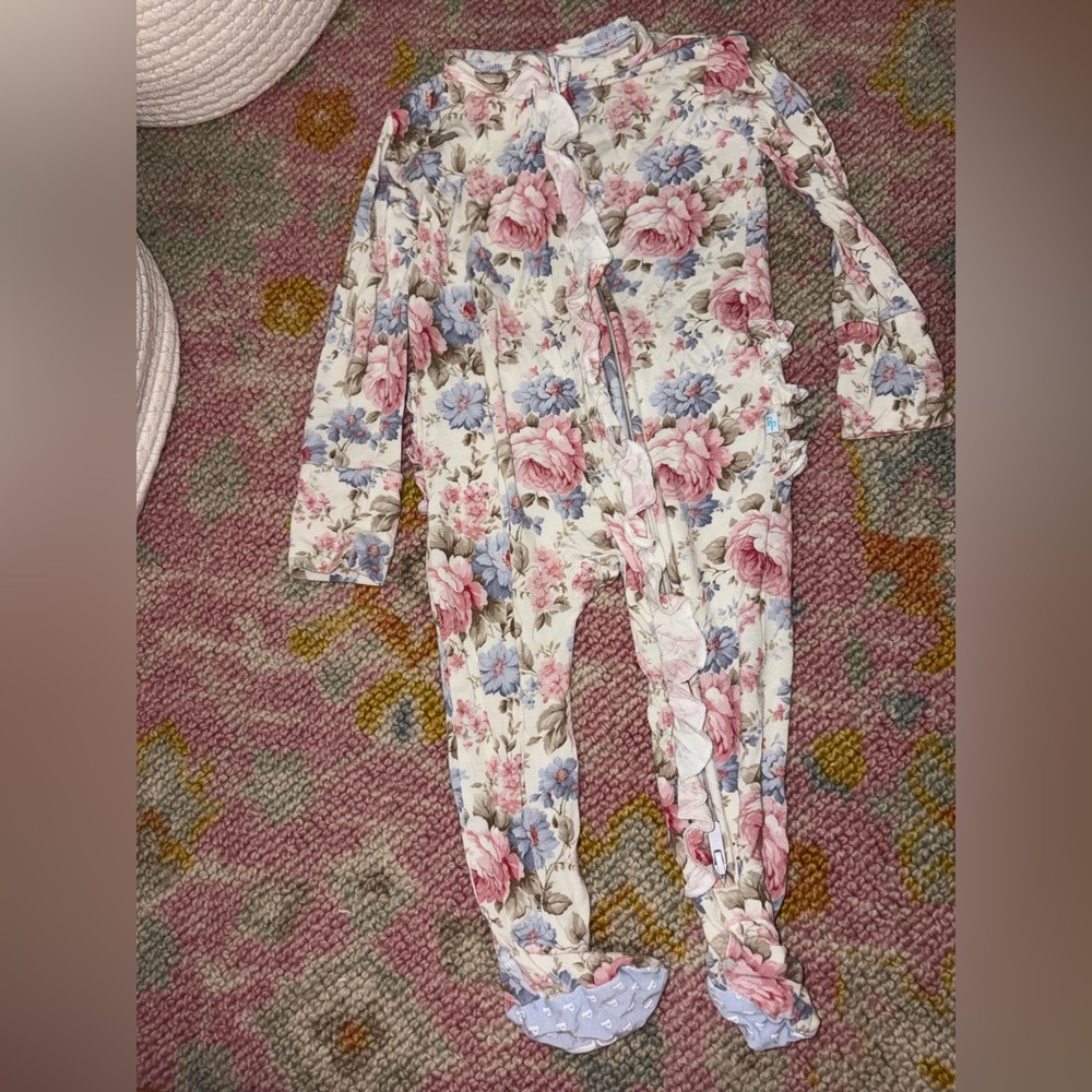Posh Peanut Pastel Floral Baby Outfit